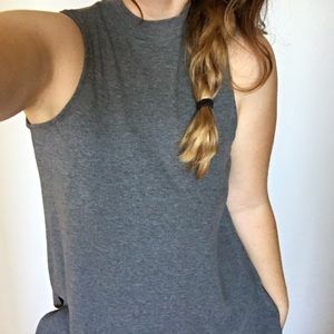 Grey sweater tank top