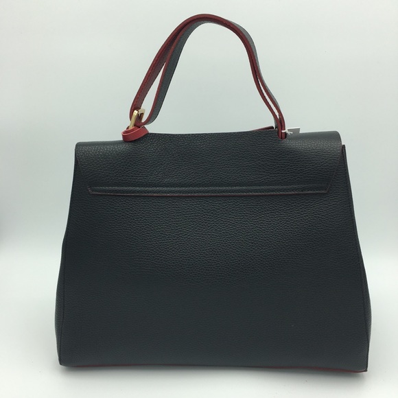 Carbotti Black and Red Tassel Tote Handbag NWT - Picture 3 of 8