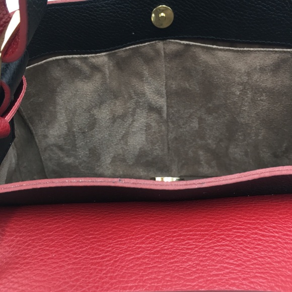 Carbotti Black and Red Tassel Tote Handbag NWT - Picture 6 of 8