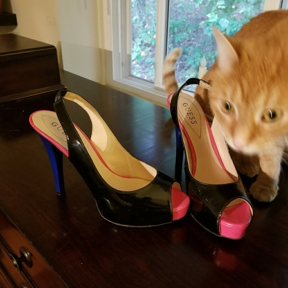 Guess patent peep toe slingbacks - Picture 5 of 5