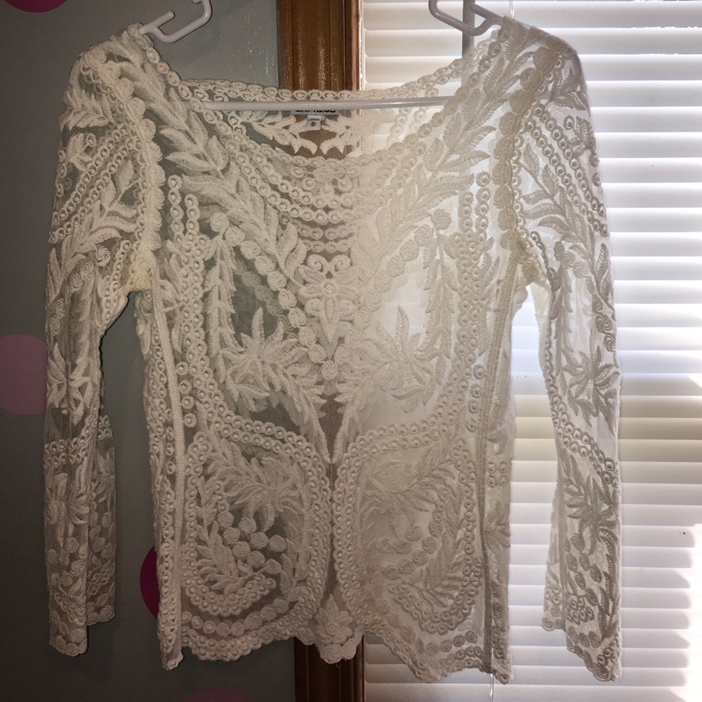 See through lace top