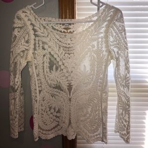 See through lace top