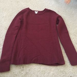Burgundy wool sweater