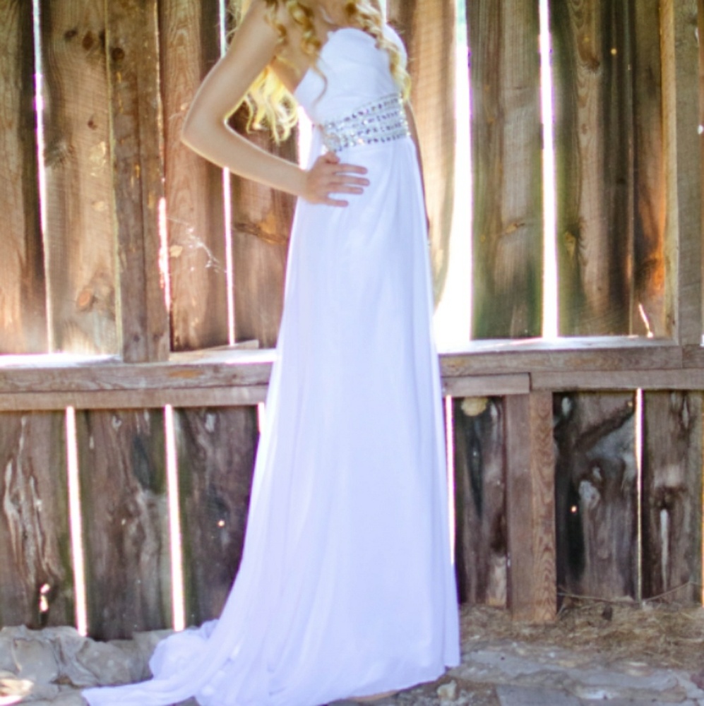 White formal dress