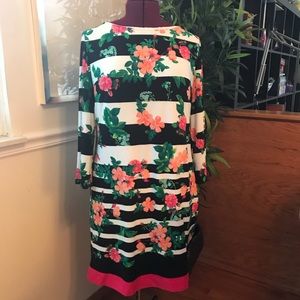 Striped Floral Eliza J Dress