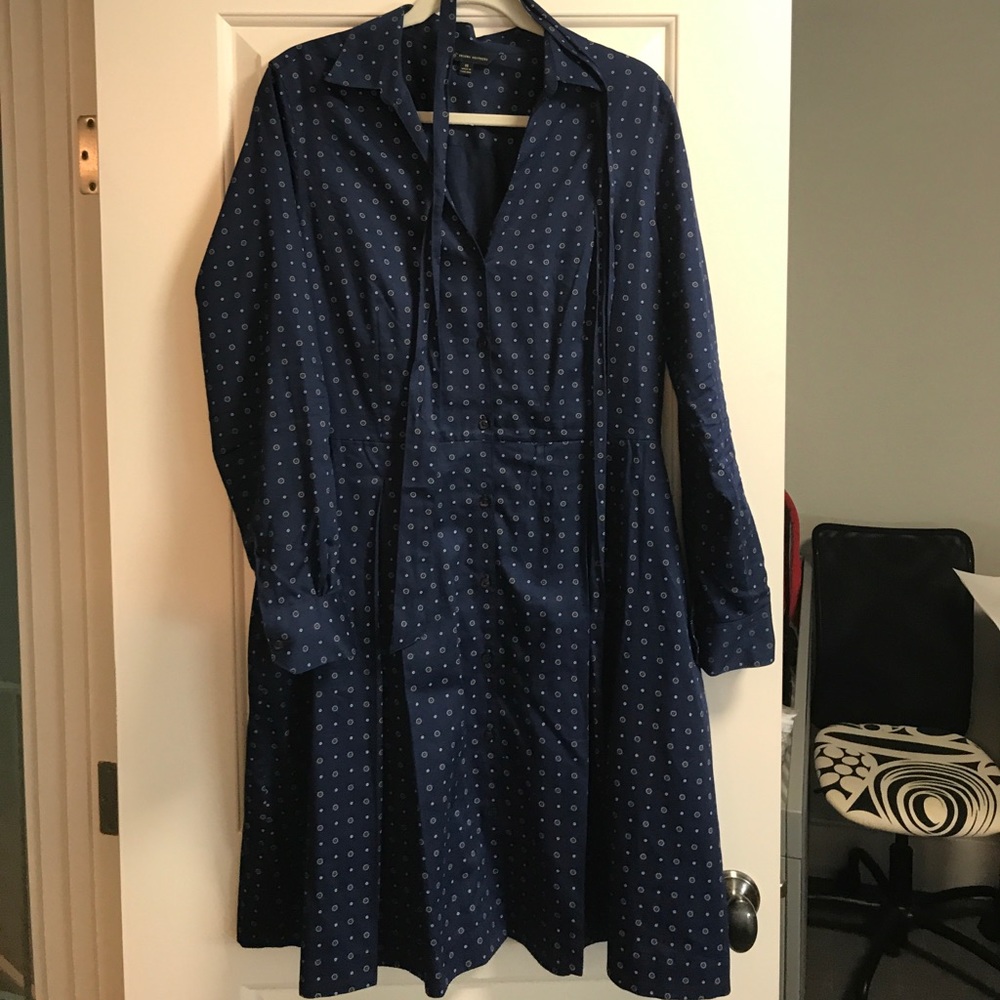 Brooks Brothers Blue shirt dress, Size 14.