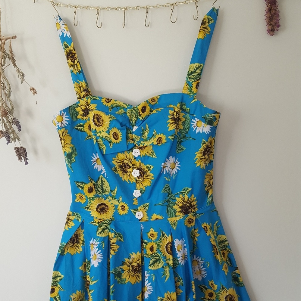 Sunflower and daisy sundress