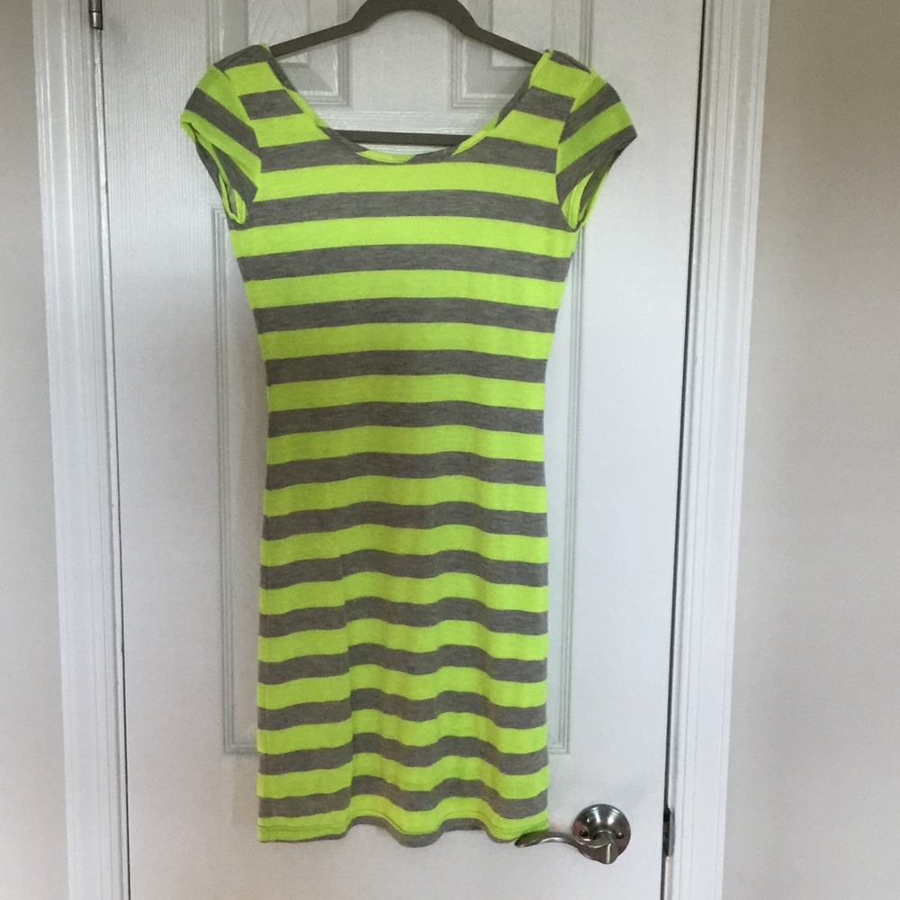 Nordstrom BP fluorescent yellow/gray dress