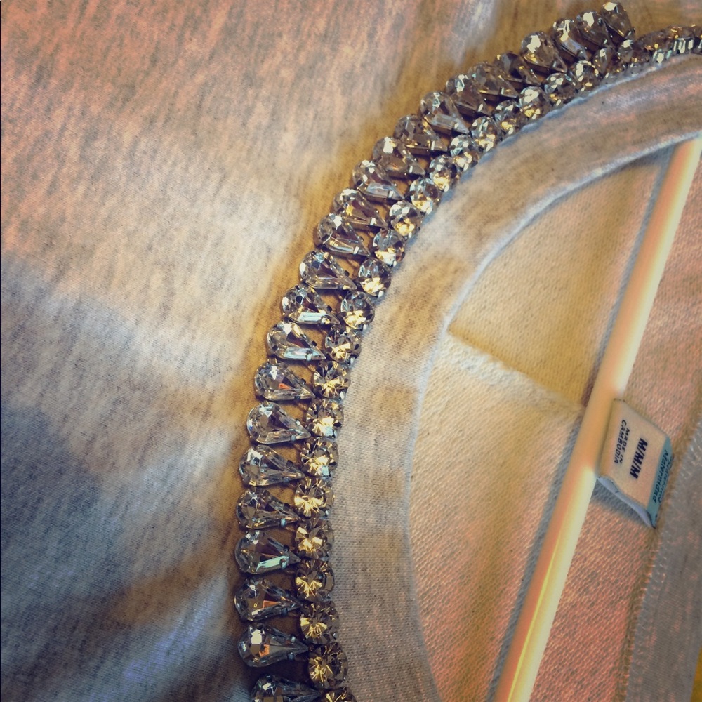 Jewel/diamond studded (mix thigh length) sweater