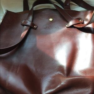 Origins leather tote bag
