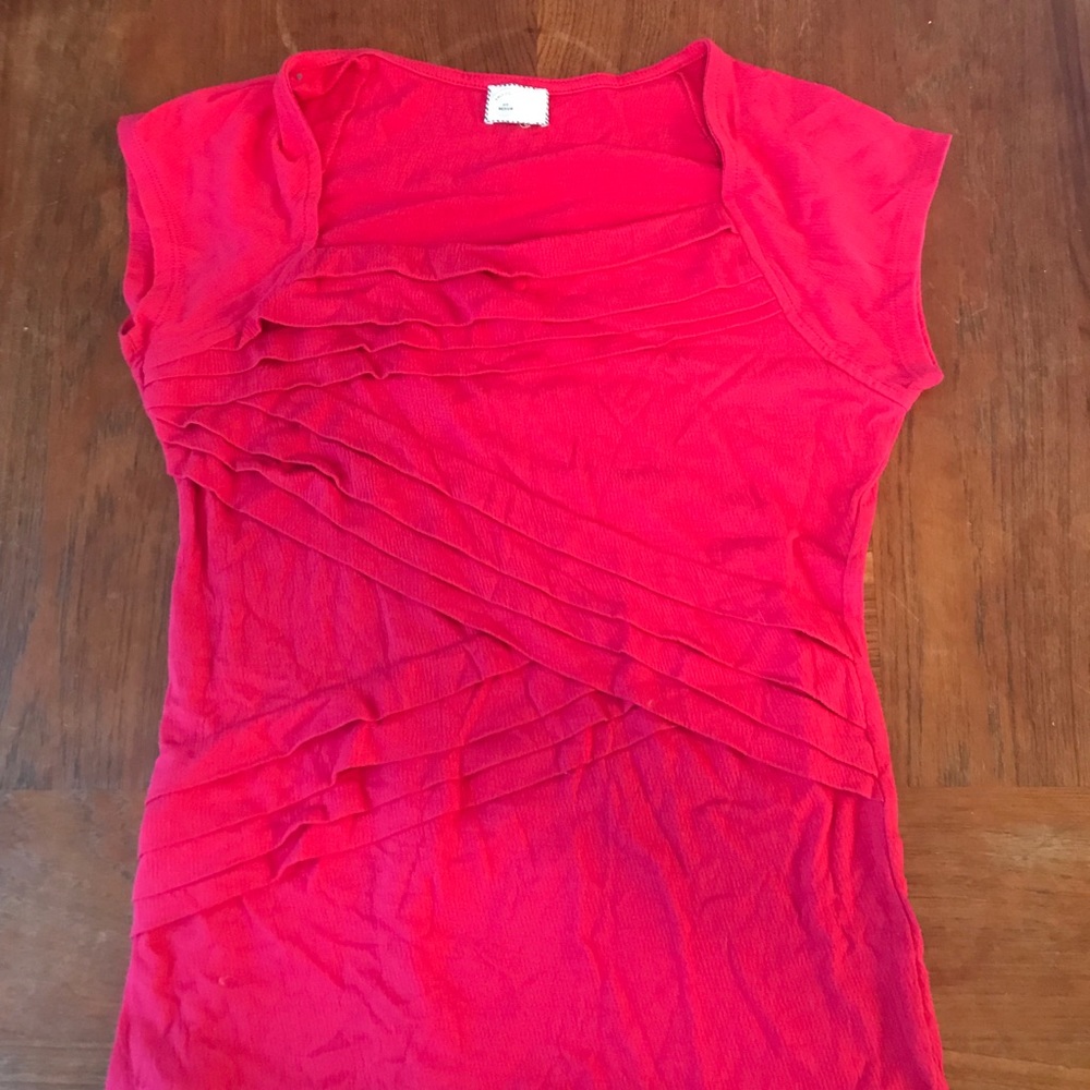 Red Ruffled Shirt - Picture 2 of 3