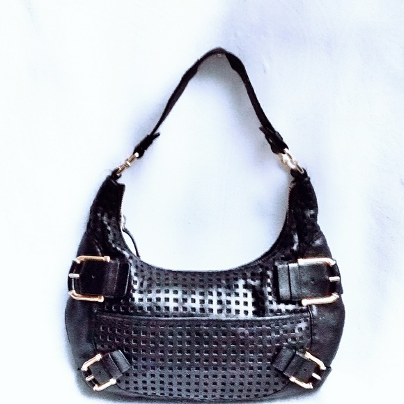 MICHAEL Michael Kors Handbags - Michael Kors Laser Cut Black Leather Bag