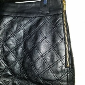 Faux leather mini skirt