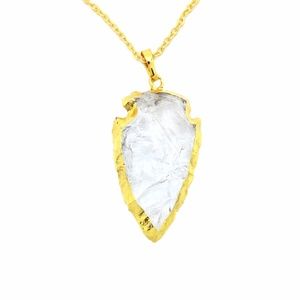 Necklace Arrowhead Quartz Gold