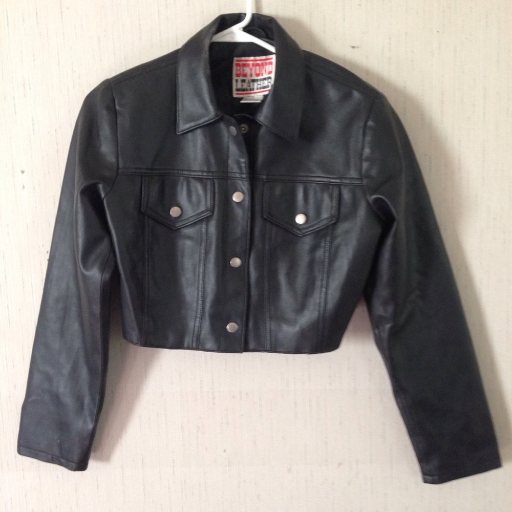 Beyond Leather Cropped Leather Jacket