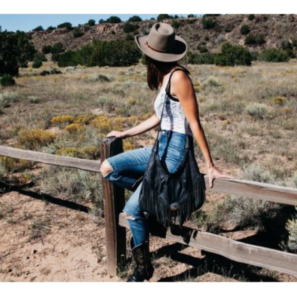 SOLD Black Festival Fringe Bag