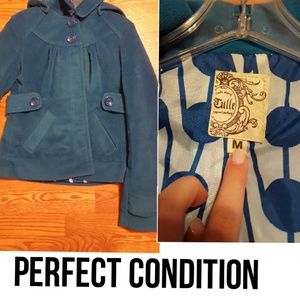 Blue pea coat