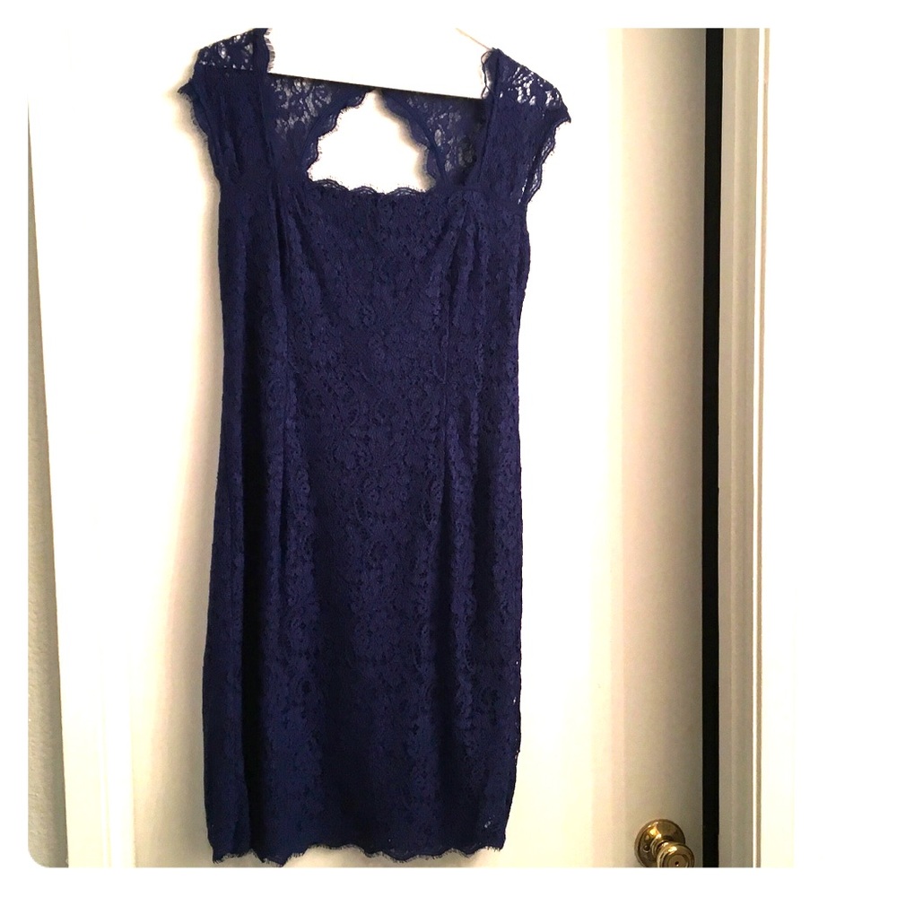 Blue lace Adrianna Papel Dress Size 8