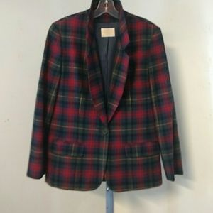Pendleton tartan plaid jacket size 12