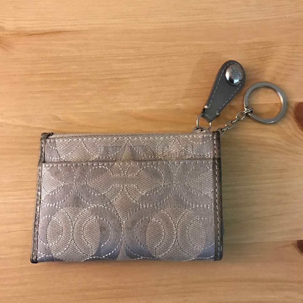 Authentic Coach key-ring card holder