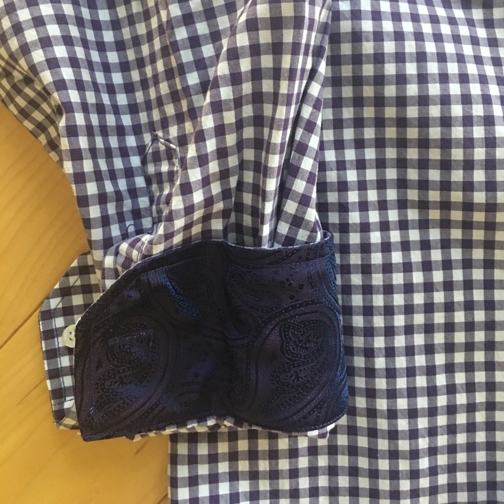 BRISTOL & BULL check men’s button down - Picture 3 of 4