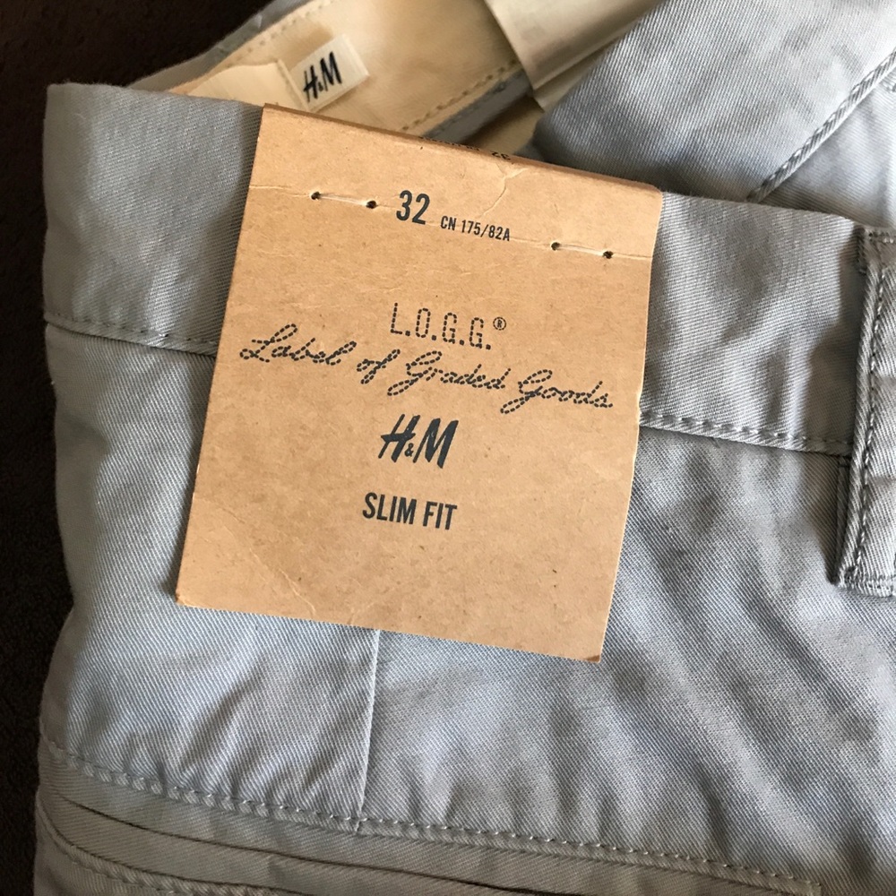 H&M Men’s gray slim fit pants