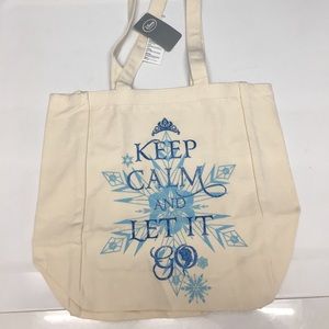 NEW Disney Store FROZEN Let it Go Princess Tote Bag School Shopper Canvas P6