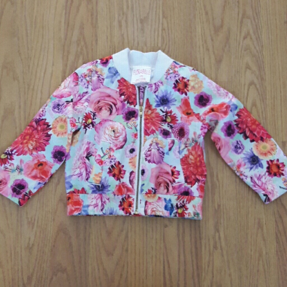 Toddler floral bomber jacket