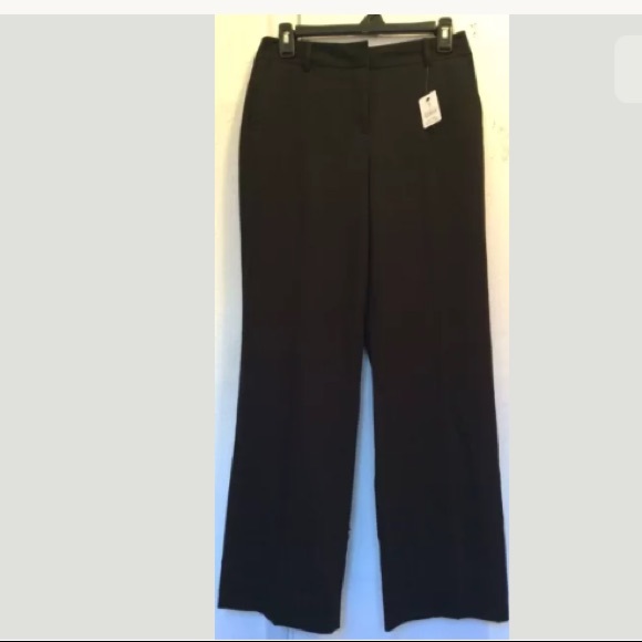 NWT BLACK LIZ CLAIBORNE STRAIGHT LEG DRESS PANTS - Picture 1 of 4
