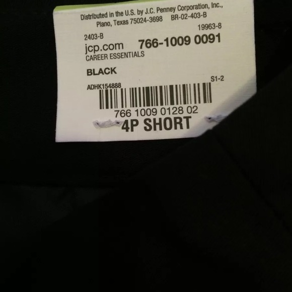 NWT BLACK LIZ CLAIBORNE STRAIGHT LEG DRESS PANTS - Picture 3 of 4