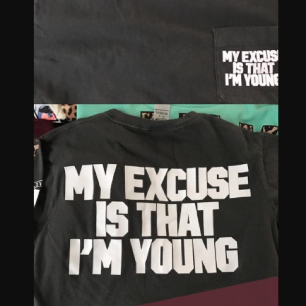 Grey shirt from pink