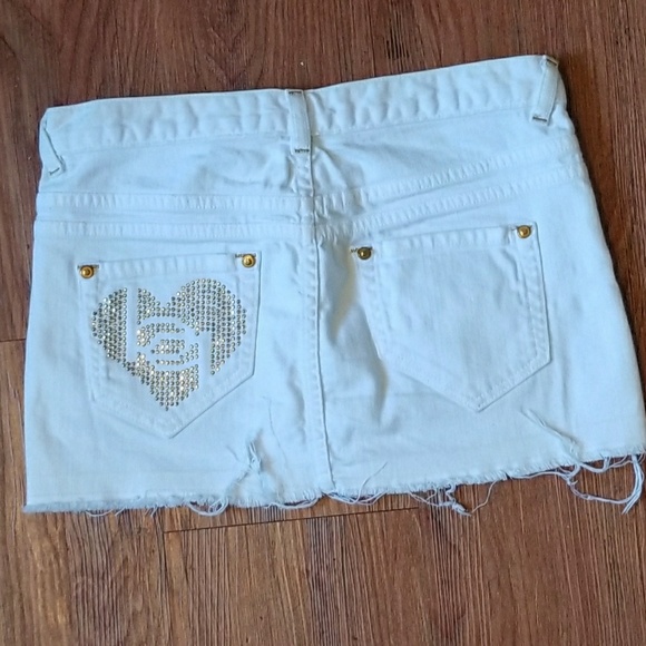 2b bebe white jeans mini dress - Picture 2 of 7