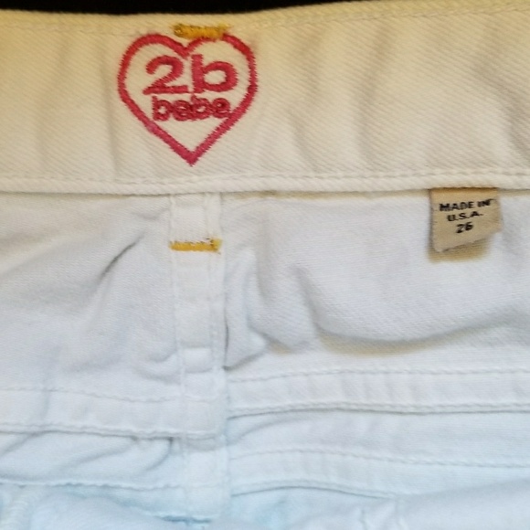 2b bebe white jeans mini dress - Picture 7 of 7