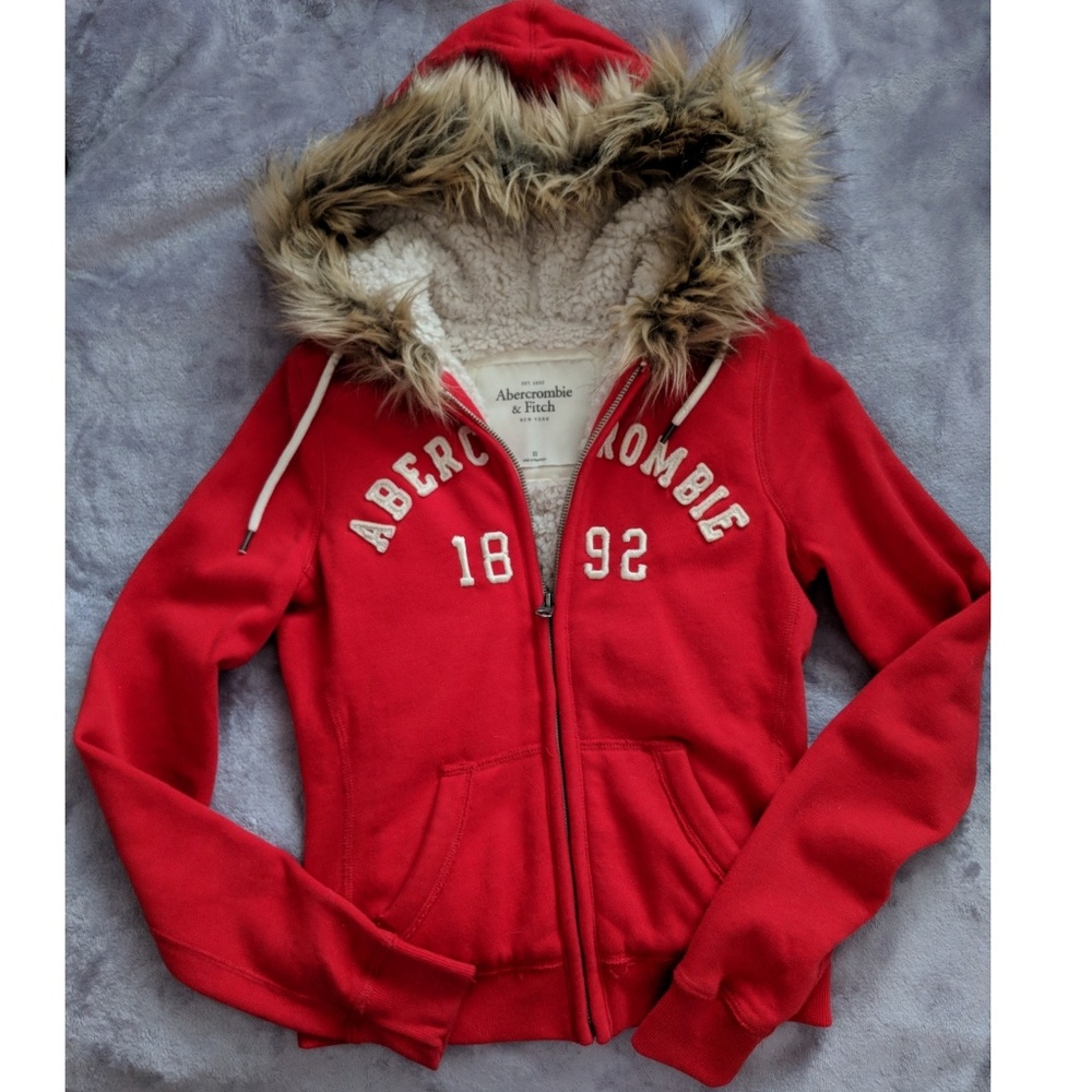 Abercrombie Red Classic Hoodie