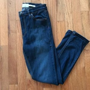 Free People high rise roller skinny jean in dark