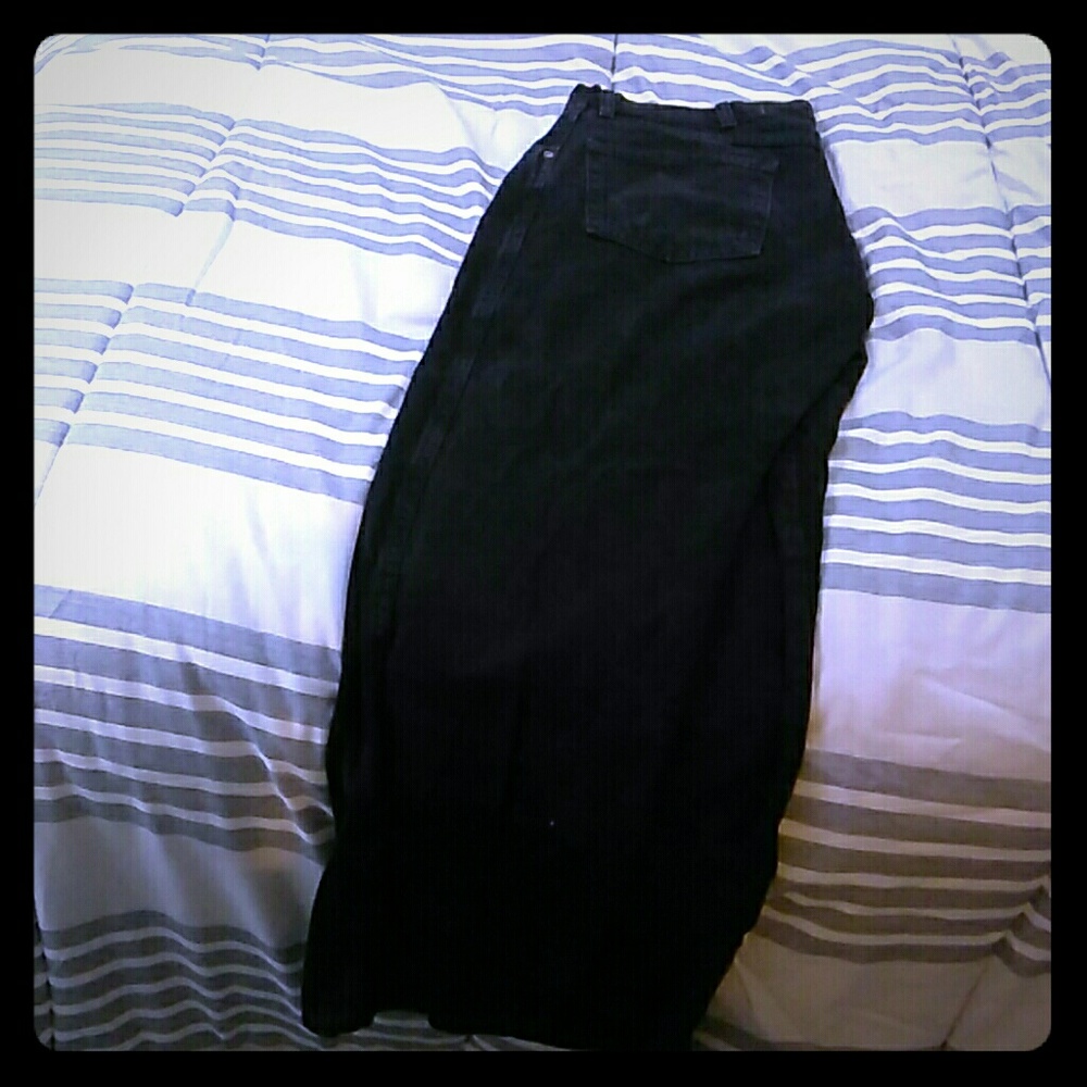 Black denim jeans