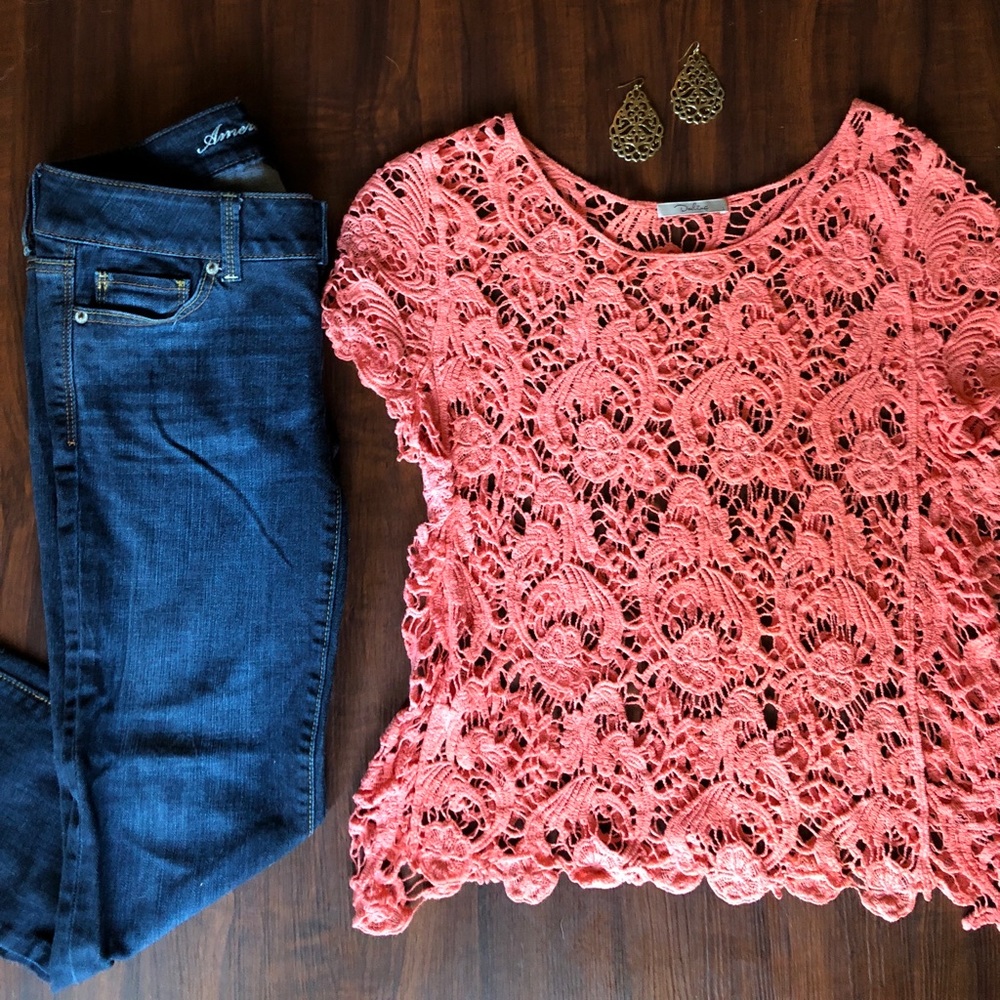 Darling Brand Lace Design Crop Top from ASOS