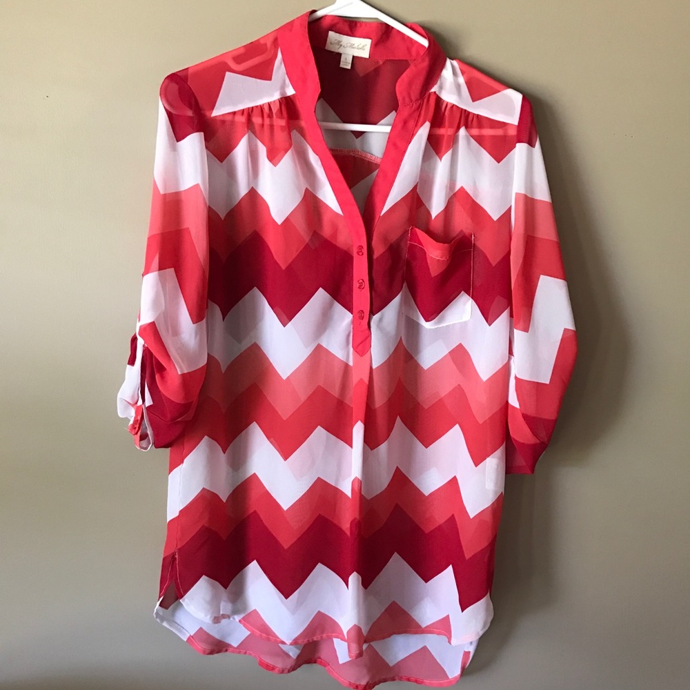 Chevron Print Top