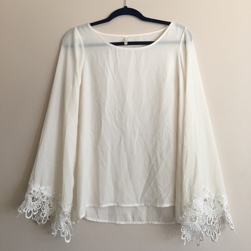 SAGE long sleeve white blouse