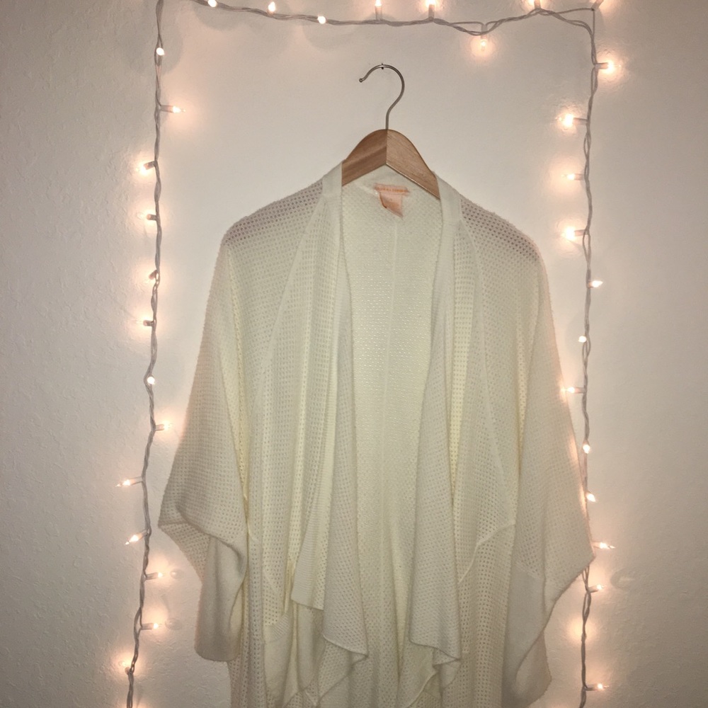 Square Mesh Flowy Cardigan - Picture 2 of 5