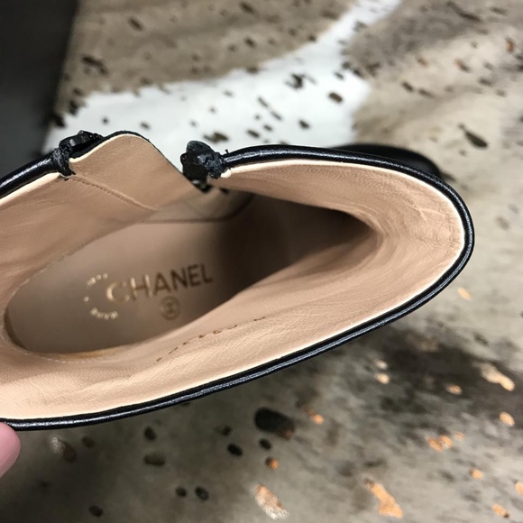 Chanel 15b Lambskin Leather Short Ankle Metal Heel - Picture 2 of 8