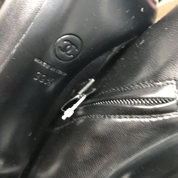 Chanel 15b Lambskin Leather Short Ankle Metal Heel - Picture 4 of 8