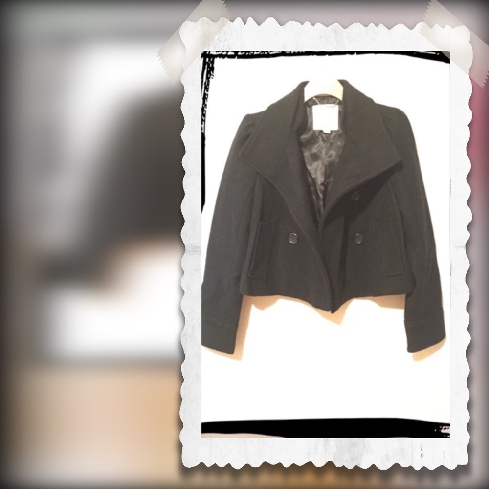 Crop pea coat