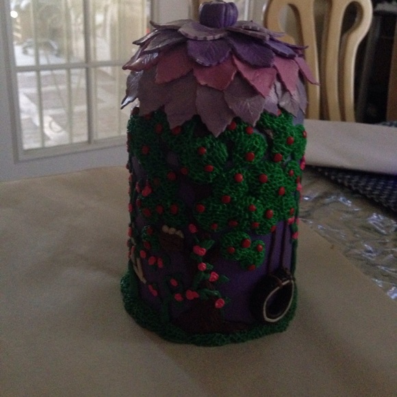 Polymer clay fairy house jar - Picture 3 of 7