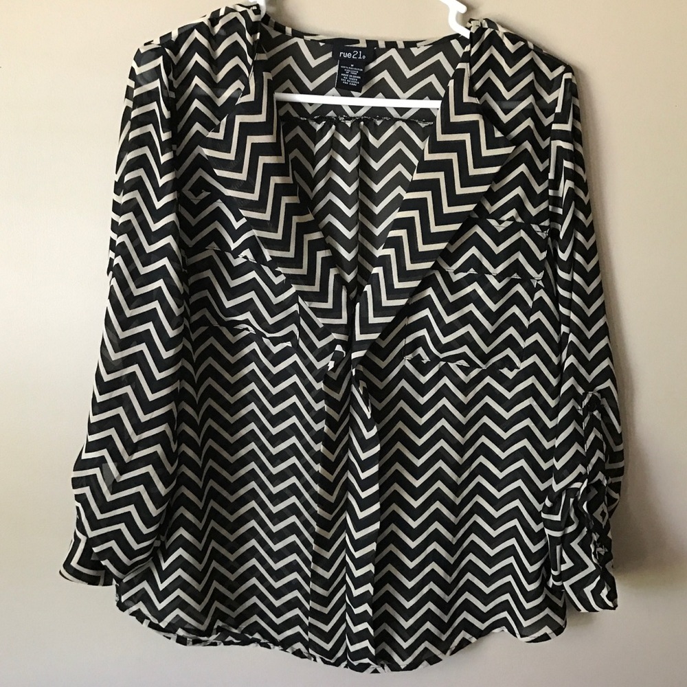 Chevron Print Top