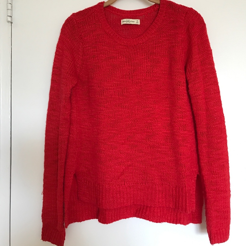 Abercrombie and Fitch red knit sweater