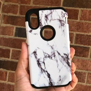 iPhone X Protective Bumper Marble Case
