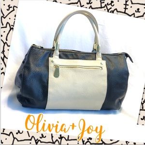 Olivia+Joy Black and Cream Purse