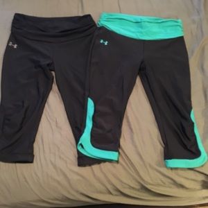 Set of two under armour cropped work out pants