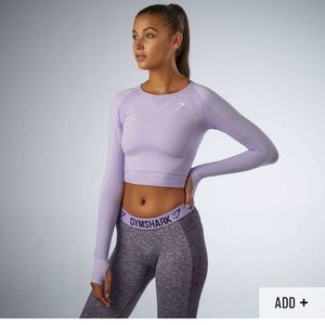 Gymshark Seamless Crop top in lilac
